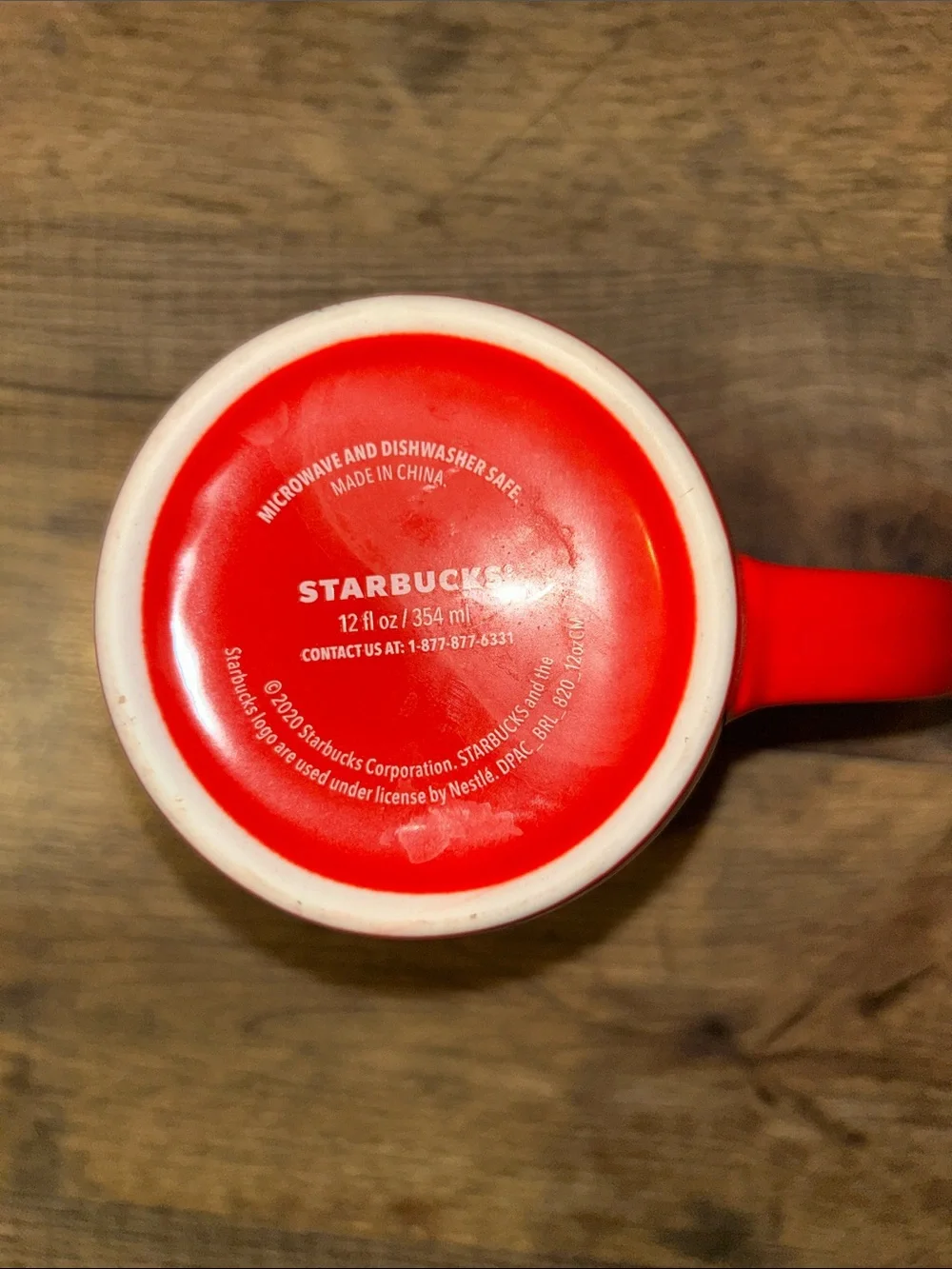 Starbucks Red Mug with Green Siren Logo